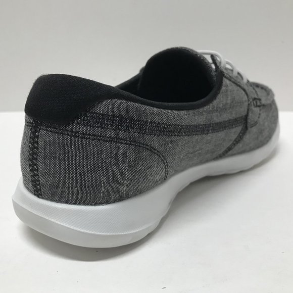 Skechers GOwalk Lite™ Isla Boat Shoes in Black/White - 15433W - Picture 13 of 16